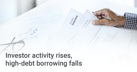 Investor activity rises, high-debt borrowing falls