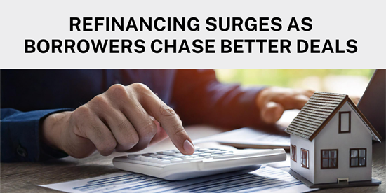 Refinancing surges as borrowers chase better deals