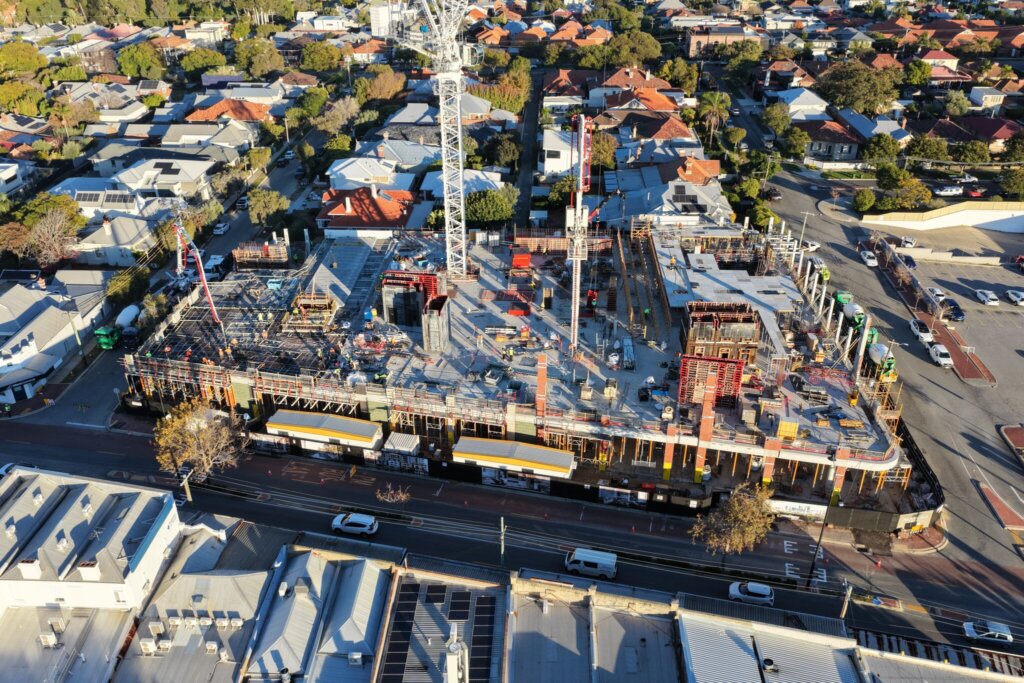 Alma Square starts to rise and interior selections commence